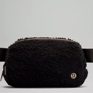 Brand New- Lululemon Everywhere belt bag Black Fleece and gold hardware